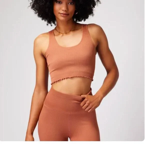 NWOT Set! spiritual gangster amor top and love sculpt legging in rust size XS/S - Picture 1 of 6